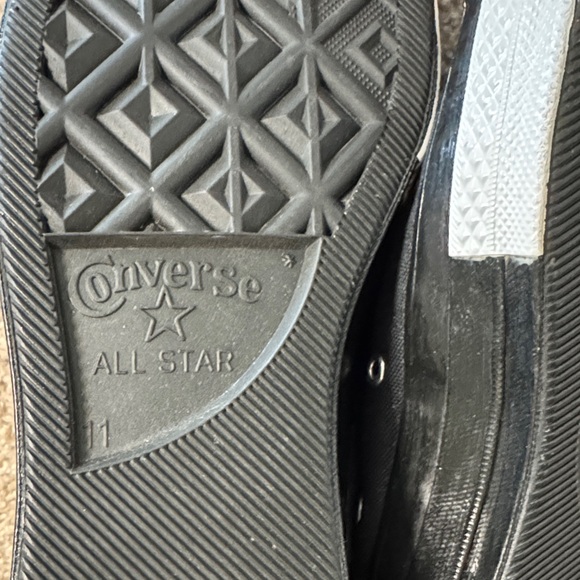 Converse Black Canvas Sneakers with White Soles - Picture 3 of 4